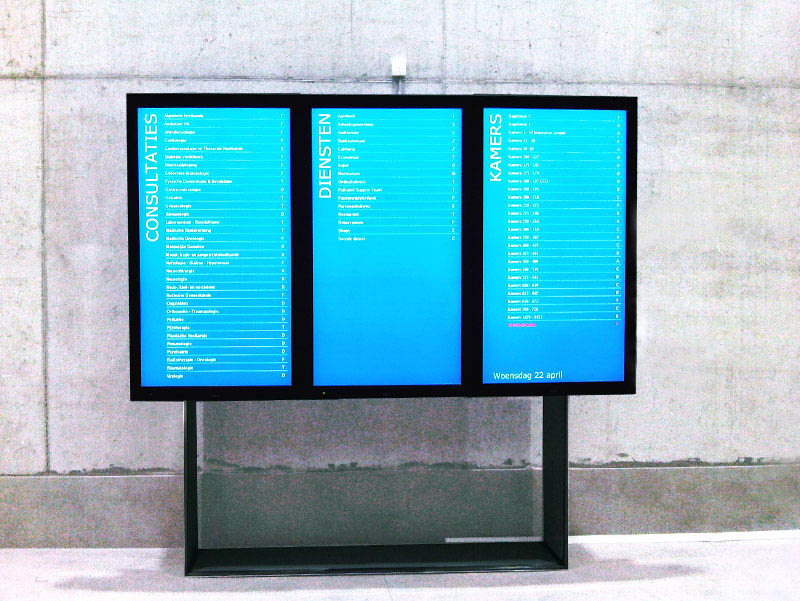 Healthcare Digital Signage at Onze-Lieve-Vrouwziekenhuis Aalst (OLV Hospital), Belgium