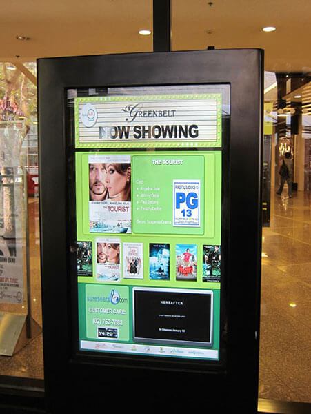 Entertainment Digital Signage at Ayala Malls Cinema, Philippines