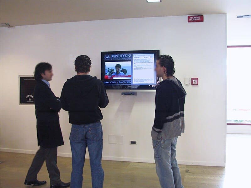 Education Digital Signage at Johns Hopkins University Bologna Center, Italy