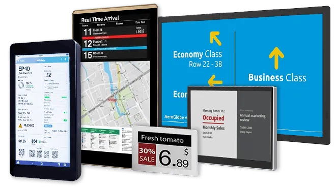 ePaper Sustainable Signage Solution. Smart Display, Infinite Efficiency.
